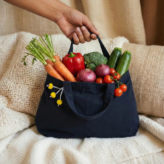 Stylish Upcycled Track Pants Handbag Black