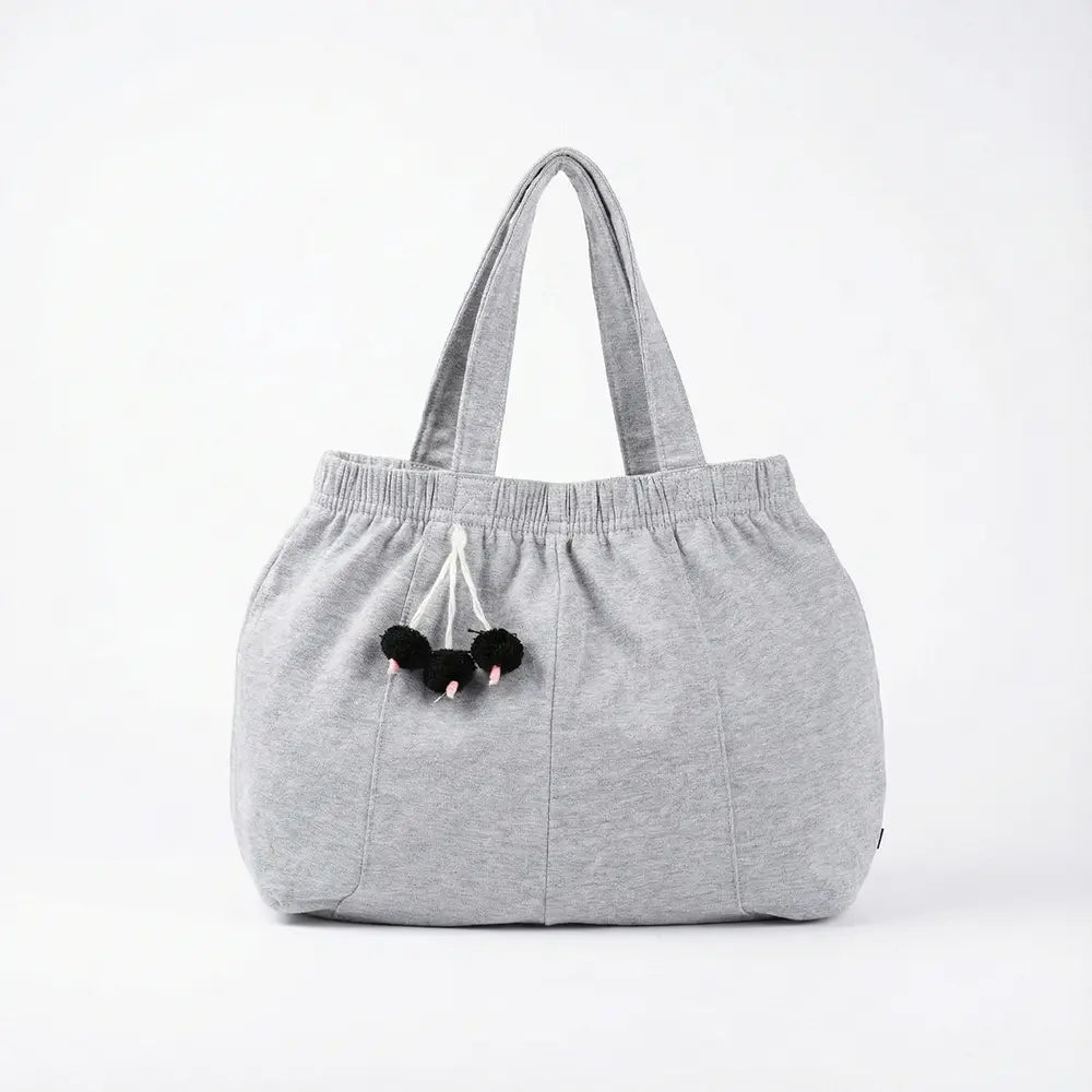 Stylish Upcycled Track Pants Handbag Light Grey
