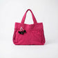 Stylish Upcycled Track Pants Handbag Tomato Red