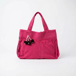 Stylish Upcycled Track Pants Handbag Tomato Red