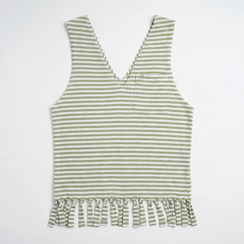 Handcrafted Multipurpose T-Shirt Bag - Striped grey Recycled