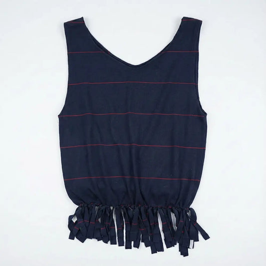 Handcrafted Multipurpose T-Shirt Bag - Dark Blue - Recycled