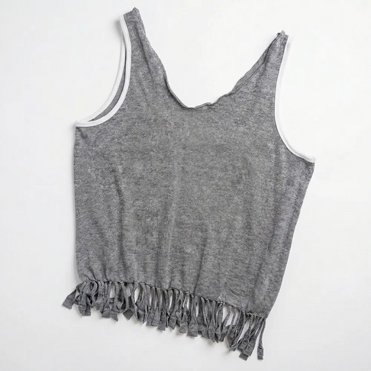 Handcrafted Multipurpose T-Shirt Bag Grey Recycled