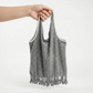 Handcrafted Multipurpose T-Shirt Bag Grey Recycled