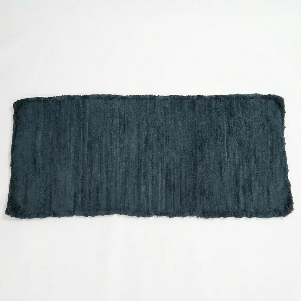 Upcycled Sofa Patti - Midnight Blue Textured Sofa Throw