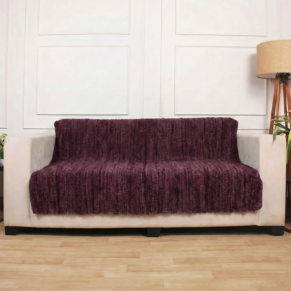 Upcycled Sofa Patti - Tan and Brown Woven Couch Runner