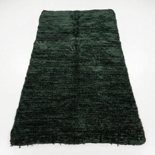 Upcycled Sofa Patti - Deep Forest Green Shaggy Mat