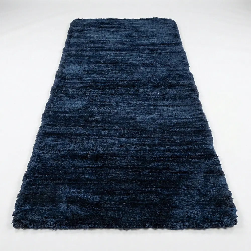 Upcycled Sofa Patti - Navy Blue Shaggy Runner