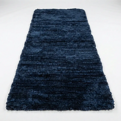Upcycled Sofa Patti - Navy Blue Shaggy Runner