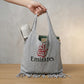 Handcrafted Multipurpose T-Shirt Bag - Light Grey - Recycled