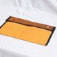 Upcycled Fabric Folder - Laptop Cover Forest green and brown striped texture