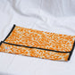 Upcycled Fabric Folder - Laptop Cover Vibrant floral pattern on a cream linen base
